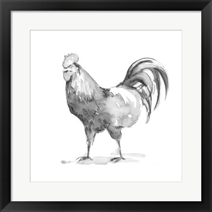 Framed Barn Fowl I Print