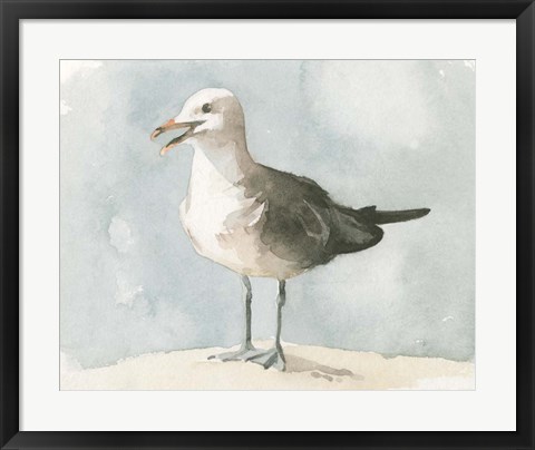 Framed Simple Seagull II Print