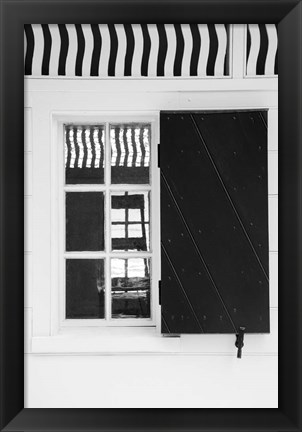 Framed Black &amp; White Windows &amp; Shadows V Print