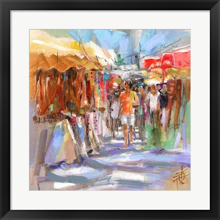 Framed Market Scene II Print