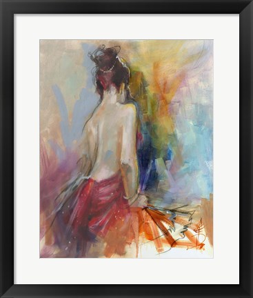 Framed Mood Alizarine II Print