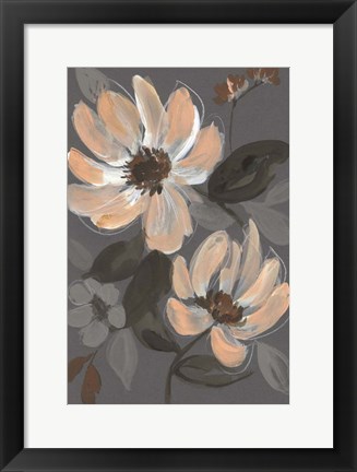 Framed Peach &amp; Sienna Bouquet II Print