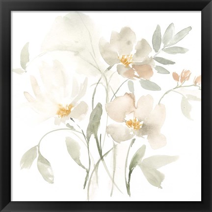 Framed Whispering Petals I Print