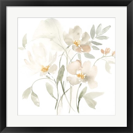 Framed Whispering Petals I Print