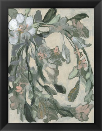 Framed Cascading Bouquet I Print