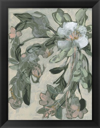 Framed Cascading Bouquet II Print