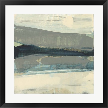 Framed Coastline Twist I Print