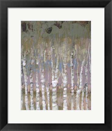 Framed Pastel Birchline I Print