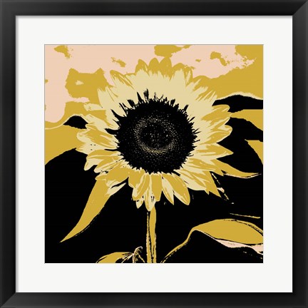 Framed Pop Art Sunflower IV Print