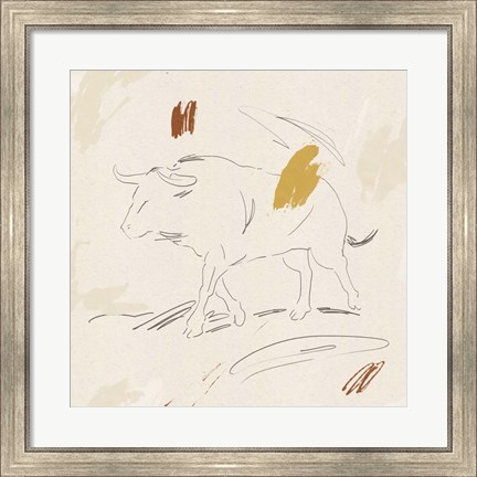 Framed Big Bull II Print