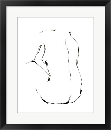 Framed Seated Figure Pose II Print