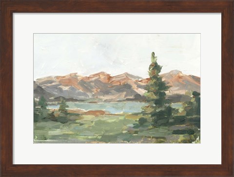 Framed Rusty Mountains II Print