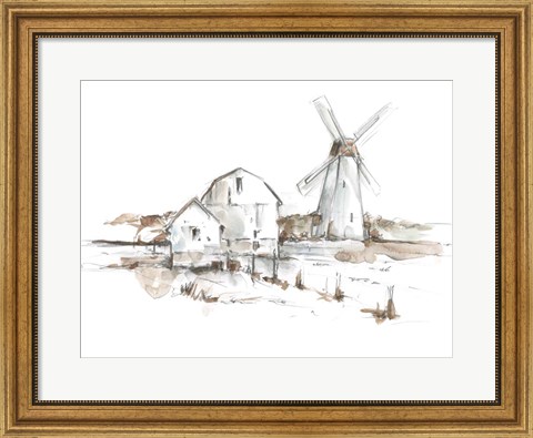 Framed Old Mill Farm I Print