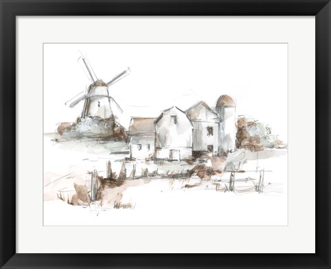 Framed Old Mill Farm II Print