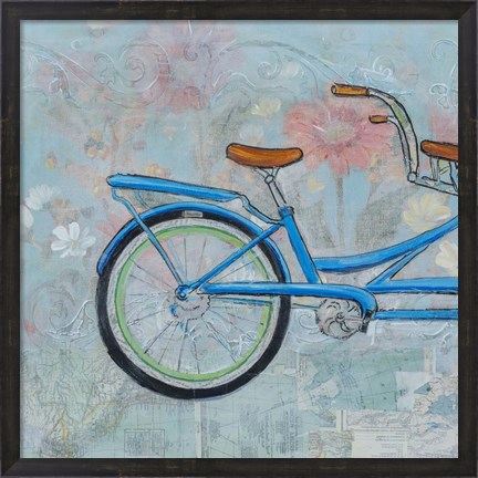 Framed Bicycle Collage I Print