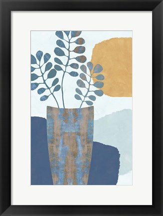 Framed Indigo Yellow Still Life III Print