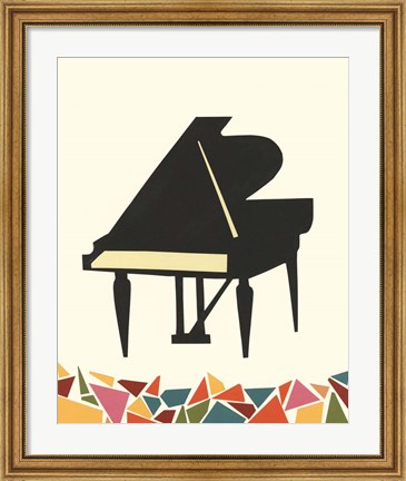 Framed Cut Paper Instruments II Print