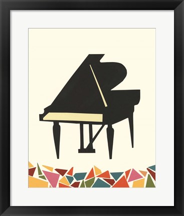 Framed Cut Paper Instruments II Print