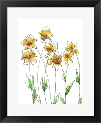 Framed Amber Tulips I Print