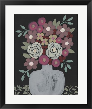 Framed Bundle of Flowers I Print