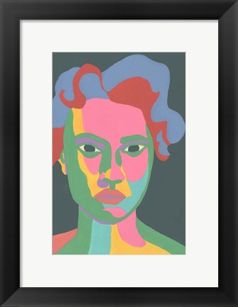 Framed Colorblock Face II Print