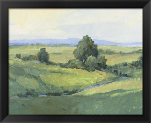 Framed Rolling Green Hills I Print