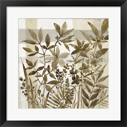 Framed Neutral Garden II Print