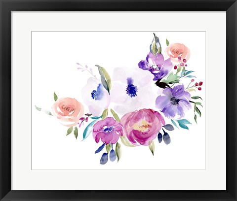 Framed Watercolor Anemone I Print