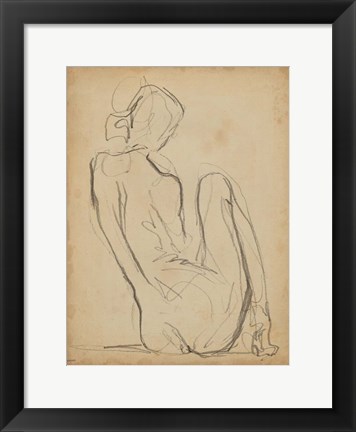 Framed Figure Lines IV Print