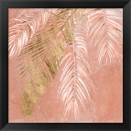 Framed Golden Palms I Print