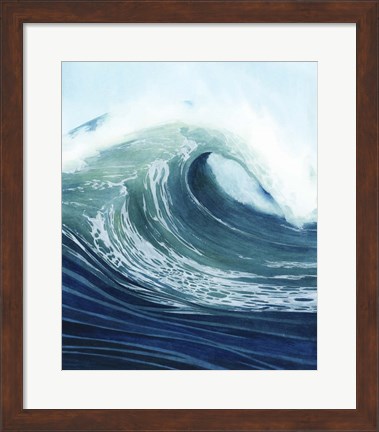 Framed Sea Foam I Print