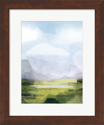 Framed Verdant Vale I Print