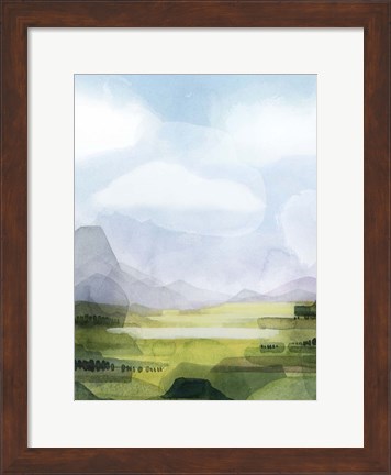 Framed Verdant Vale I Print