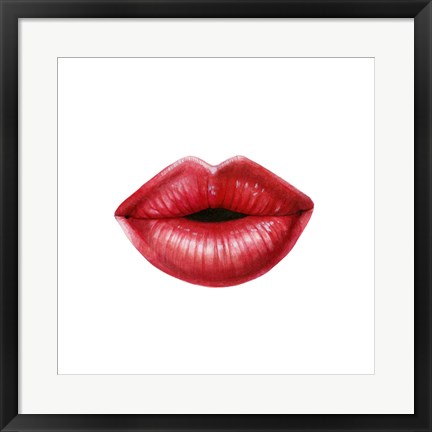 Framed Emotion Lips I Print