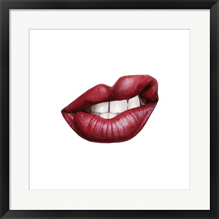 Framed Emotion Lips III Print