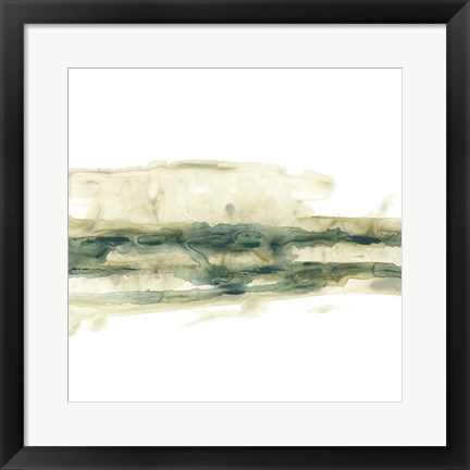 Framed Verdigris Ribbon II Print