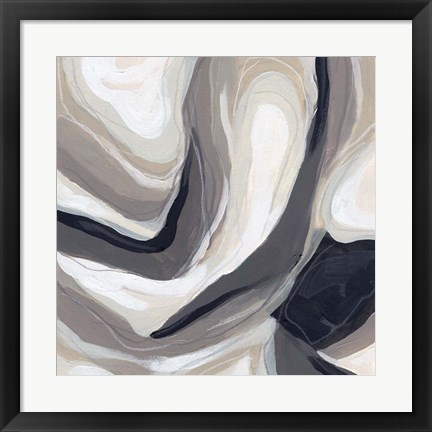 Framed Stone Ripple III Print