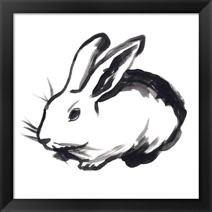 Framed Winter Rabbit II Print