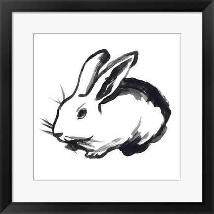 Framed Winter Rabbit II Print