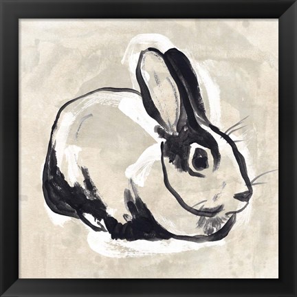 Framed Antique Rabbit I Print