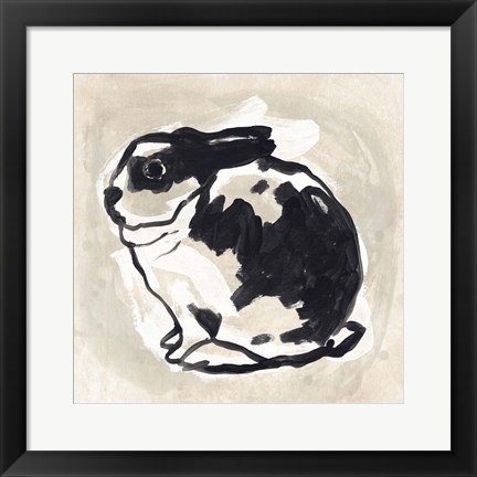 Framed Antique Rabbit IV Print