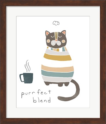 Framed Coffee Cats IV Print