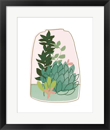 Framed Terrarium Cameo I Print