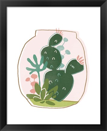 Framed Terrarium Cameo III Print