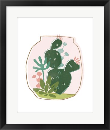 Framed Terrarium Cameo III Print