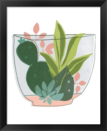 Framed Terrarium Cameo V Print