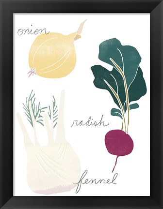 Framed Simple Veggies II Print