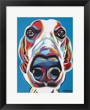 Framed Nosey Dog I Print