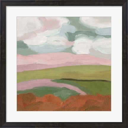 Framed Violet Fields II Print