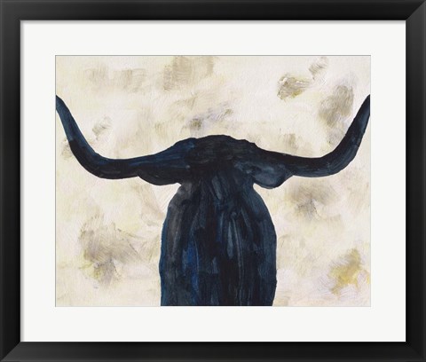 Framed Blue Shadow II Print